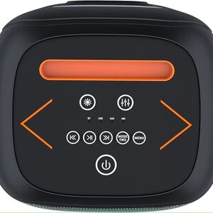 Black and Orange Bluetooth Speaker